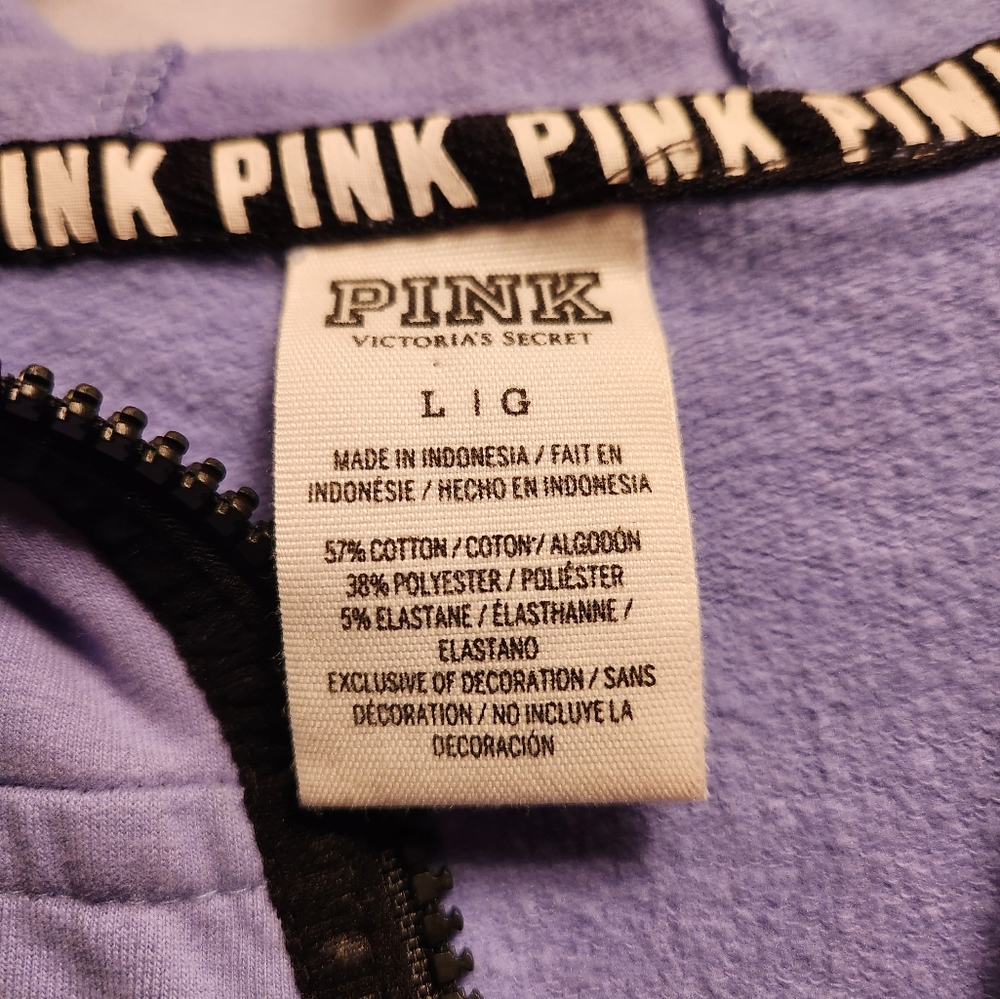 Pink Victoria's Secret Blue Jacket Hoodie - Picture 4 of 10